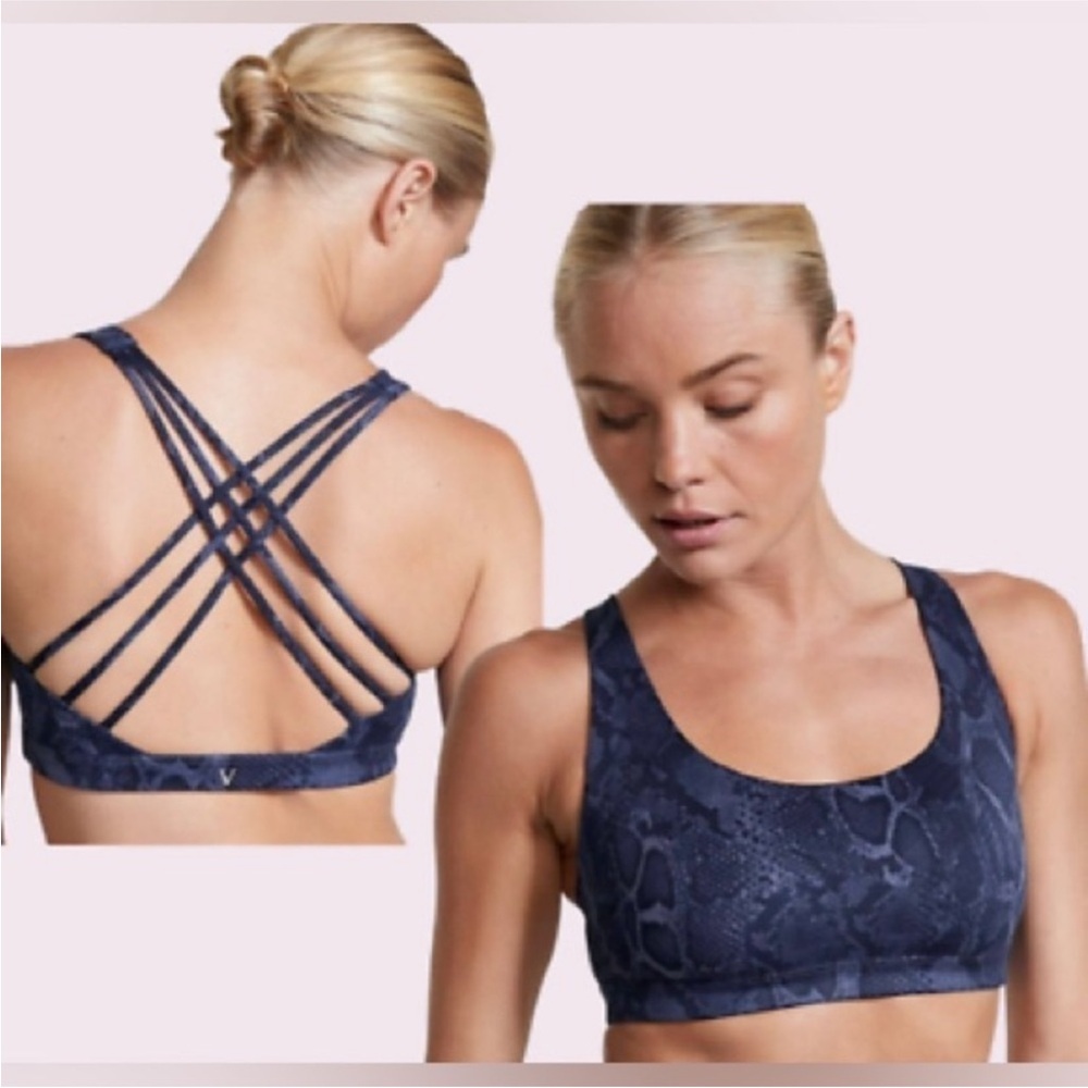 ✨ VICTORIA’S SECRET ✨ Women's Strappy Blue Sports Bra